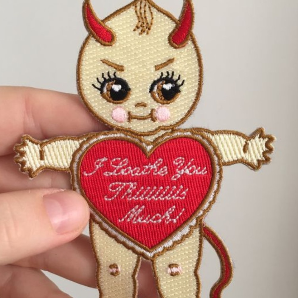I Loathe You Thiiiiis Much iron on patch